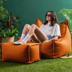 icon Zitzak en Poef Alto - Zitzak Fauteuil Buiten - Oranje