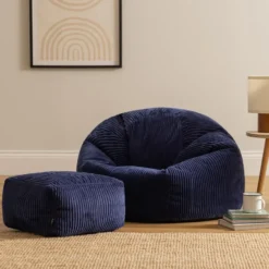 icon Zitzak en Poef Kingston - Corduroy Zitzak - Donkerblauw