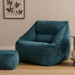 icon Zitzak en Poef Natalia - Corduroy Zitzak - Blauwgroen