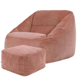 icon Zitzak en Poef Natalia - Corduroy Zitzak - Roze