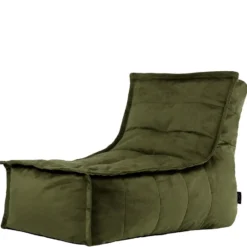 icon Zitzak Lounger Dolce - Fluwelen Zitzak - Olijfgroen