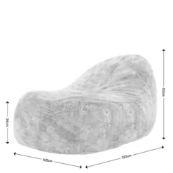 icon Zitzak Lounger Dream - Zitzak van Imitatiebont - Poolwolf