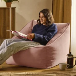 icon Zitzak Natalia - Fluwelen Zitzakfauteuil - Oud roze