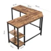 Industrieel hoek bureau - MDF - Metaal - Zwart