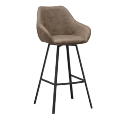 Industriële barkruk Elise groen ecoleder draaibaar Zithoogte 79 cm Leder