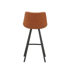 Industriële barkruk Juno Cognac - Zithoogte 70 cm - Kunstleder - Bruin