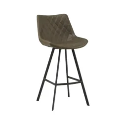 Industriële barkruk Juno Taupe - Zithoogte 70 cm - Kunstleder - Taupe