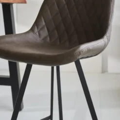 Industriële barkruk Juno Taupe - Zithoogte 70 cm - Kunstleder - Taupe