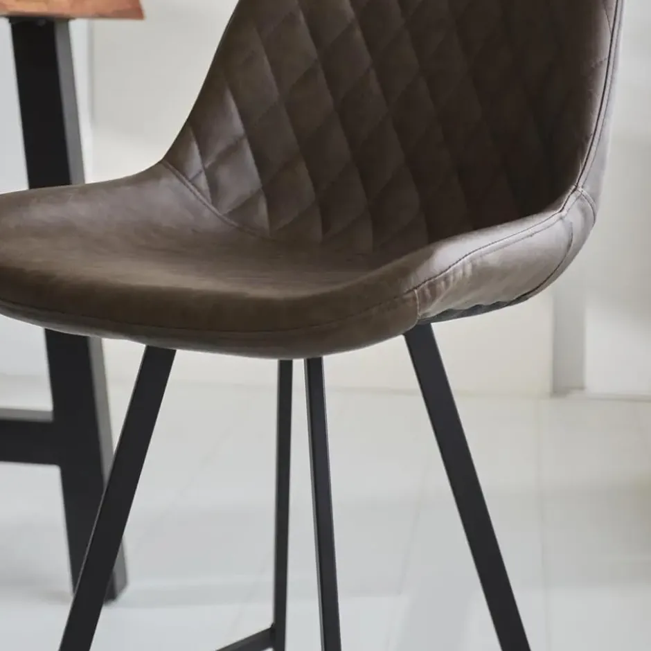 Industriële barkruk Juno Taupe - Zithoogte 70 cm - Kunstleder - Taupe