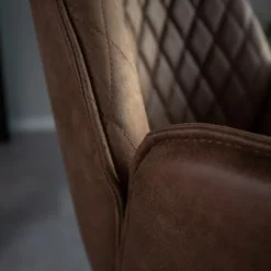 Industriële barkruk Novan taupe - Zithoogte 68 cm - Stof - Taupe