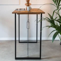 Industriële bartafel Vegas 130x70x110 cm Mangohout - Mangohout - Bruin