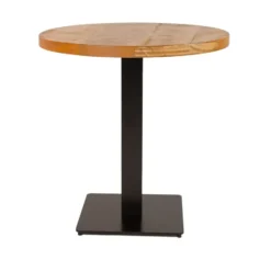 Industriële bistrotafel 70x70 rond metaal mangohout 70x70x73 cm Mangohout