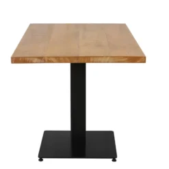 Industriële bistrotafel 80x80 vierkant metaal mangohout 80x80x73 cm