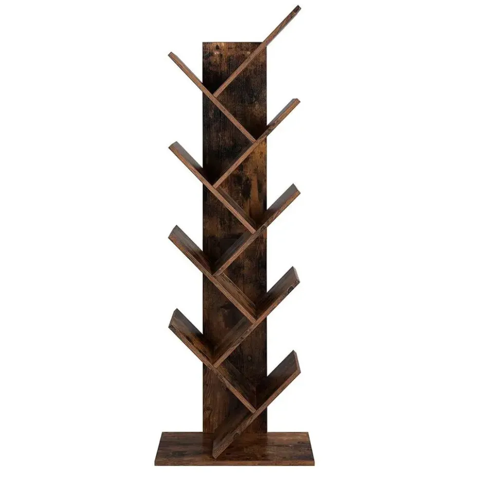 Industriële Boekenkast - Vintage - 8 Planken - Hout - Bruin
