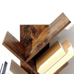 Industriële Boekenkast - Vintage - 8 Planken - Hout - Bruin