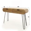 Industriële sidetable Jasmine 2 lades mangohout 30x120x76 cm Mangohout