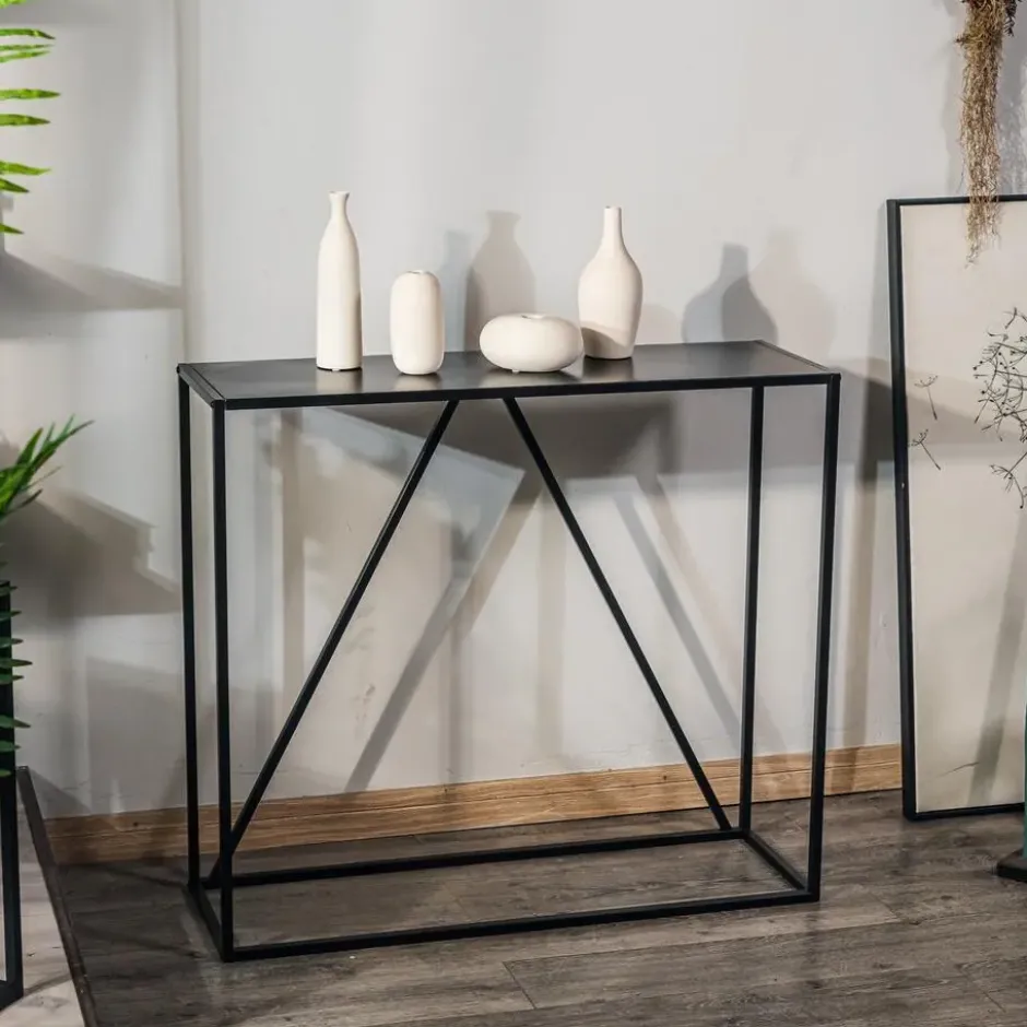 Industriële zwarte metalen consolestijl