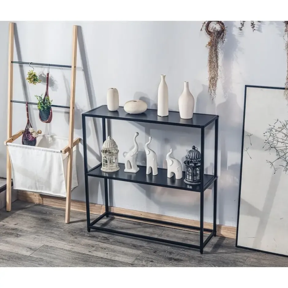 Industriële zwarte metalen consolestijl
