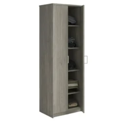 Interiax Kledingkast 'Amelie' - Grijze Eik - 2 Deurs - 180x60x40 cm