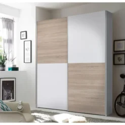 Interiax Kledingkast 'Emma' - Sonoma Eik- Schuifdeurkast - 195x170x57.5 cm
