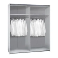 Interiax Kledingkast 'Emma' - Wit - Schuifdeurkast - 195x170x57.5 cm