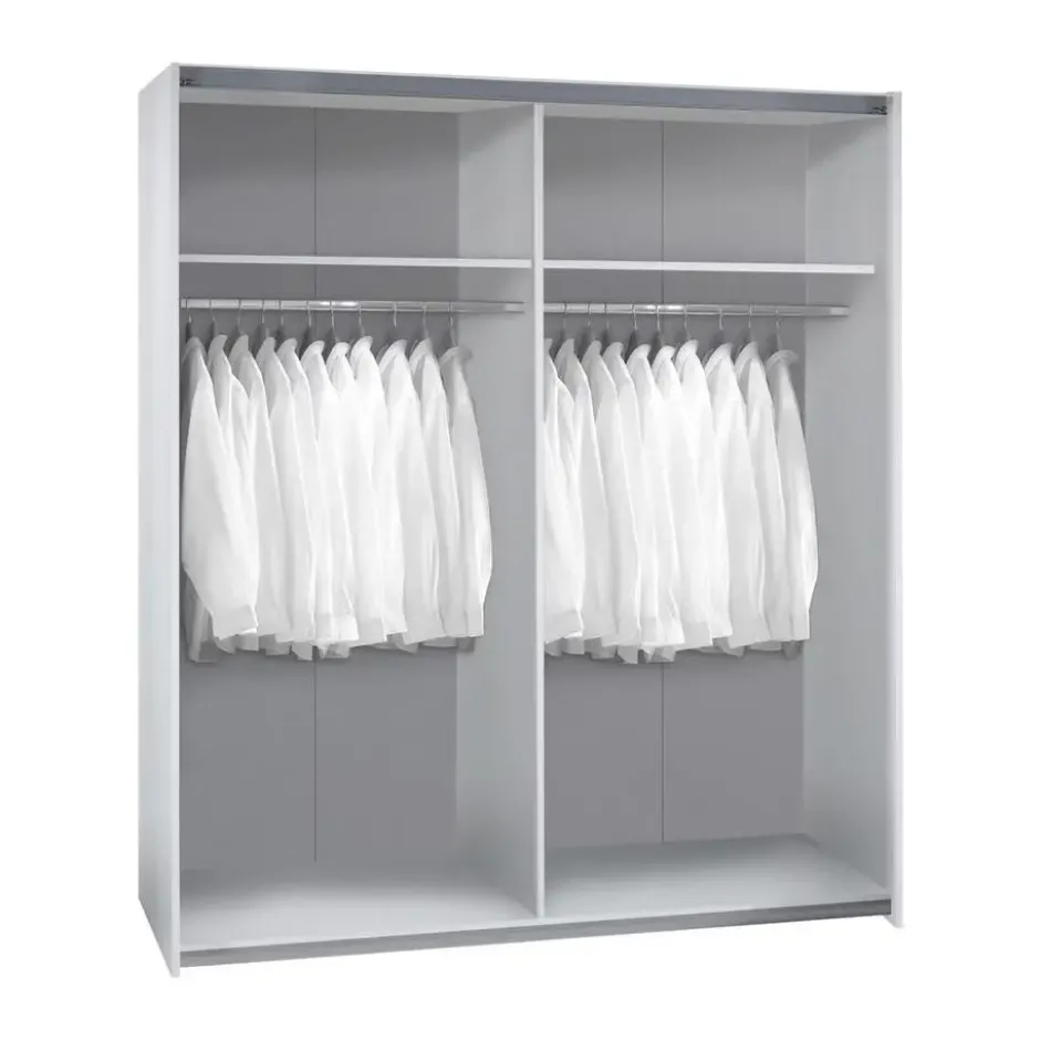 Interiax Kledingkast 'Emma' - Wit - Schuifdeurkast - 195x170x57.5 cm