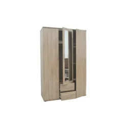 Interiax Kledingkast 'Lena' - Sonoma Eik - 3 Deurs - 185x120x52cm