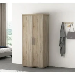 Interiax Kledingkast 'Mila' - Sonoma Eik - 2 Deurs - 183x80x52cm
