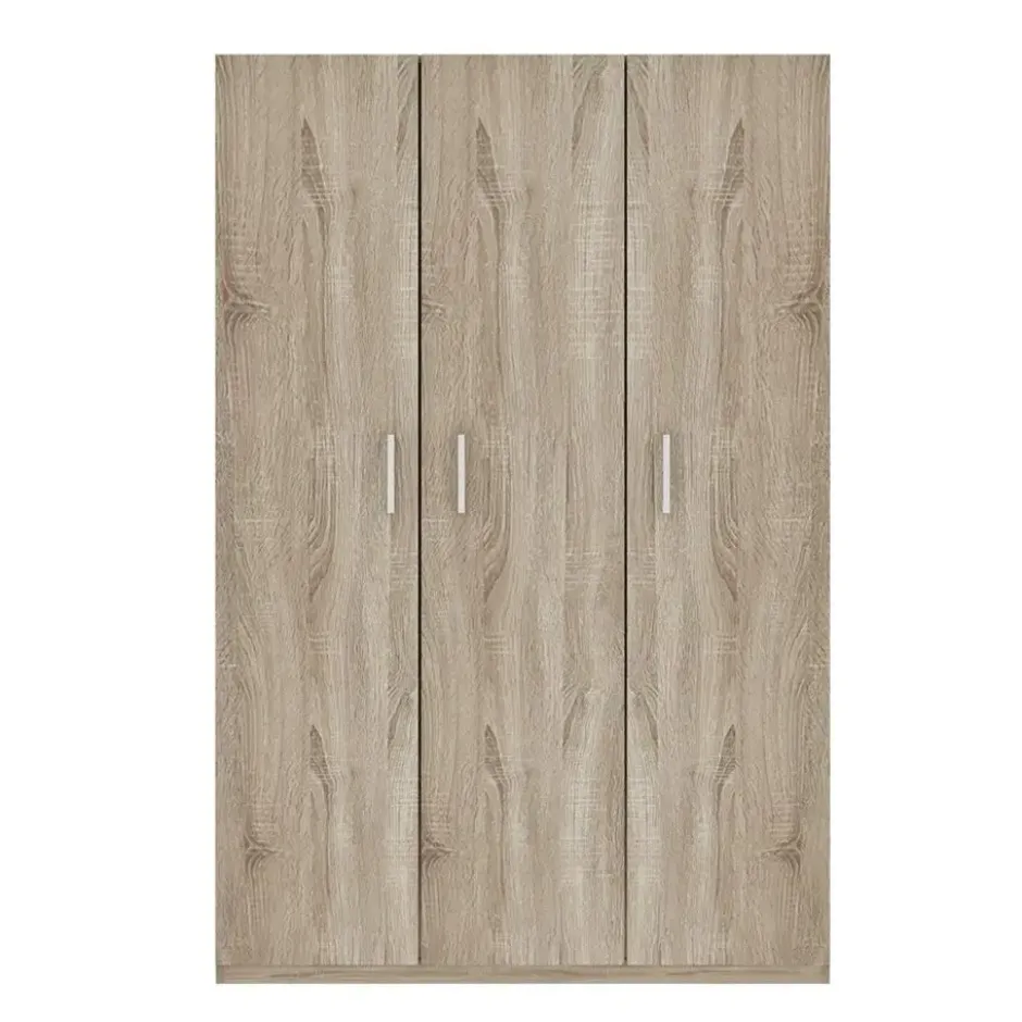 Interiax Kledingkast 'Mila' - Sonoma Eik - 3 Deurs - 180x120x42 cm