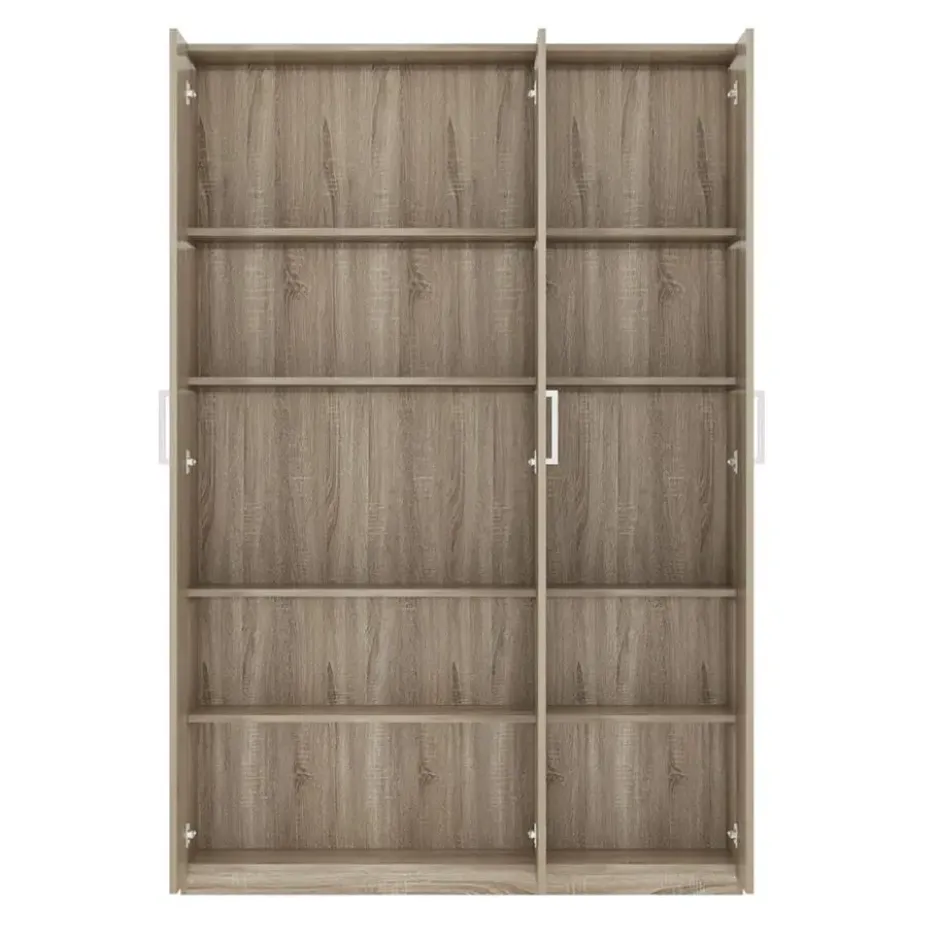 Interiax Kledingkast 'Mila' - Sonoma Eik - 3 Deurs - 180x120x42 cm