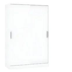Interiax Kledingkast 'Novara' - 2 Schuifdeuren - Wit - 182x120x50cm