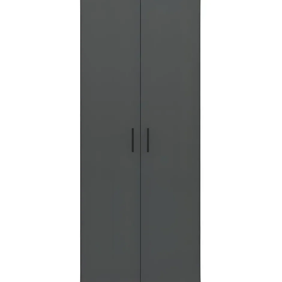 Interiax Kledingkast 'Verona' - 2 Deuren - Antraciet - 179x74x51,9cm