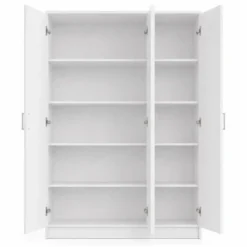 Interiax Opbergkast - Kledingkast 'Amelie' - Wit - 3 Deurs - 180x120x40cm