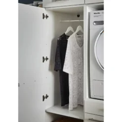 Interiax WASHWALL 'Mary' Wasmachine Opbergkast Wit - 162x50x67.5 cm