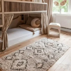 Interieur05 Berber Vloerkleed Ikat grijs/beige - 150 x 80 cm