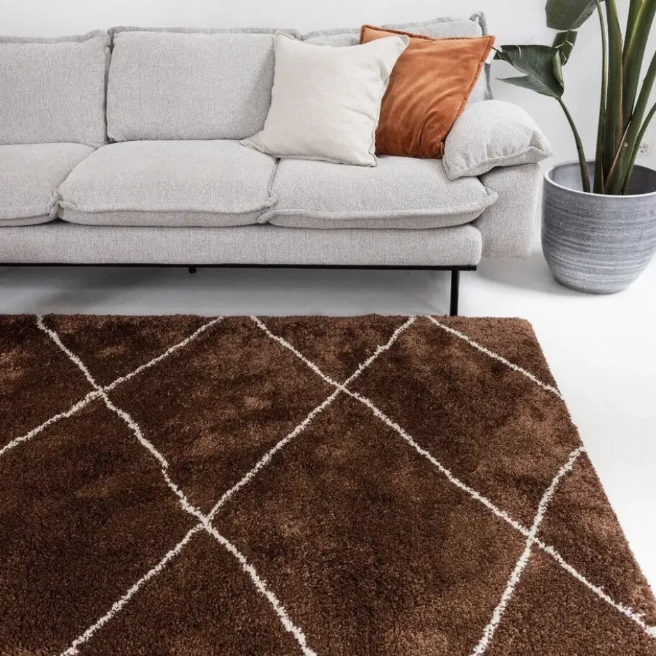 Interieur05 berber vloerkleed Nea roest/creme - 330 x 240 cm