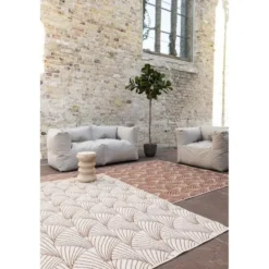 Interieur05 Buitenkleed Deco Roest/Wit - 230 x 160 cm