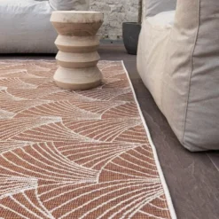 Interieur05 Buitenkleed Deco Roest/Wit - 230 x 160 cm