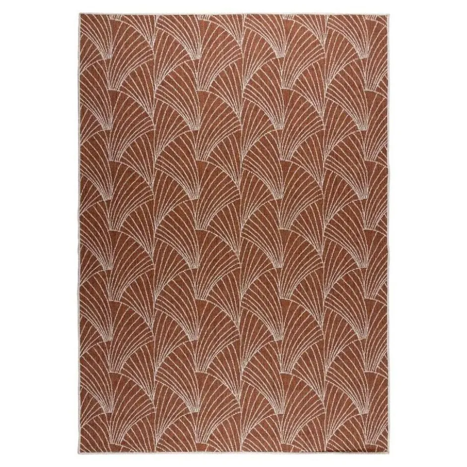 Interieur05 Buitenkleed Deco Roest/Wit - 340 x 240 cm