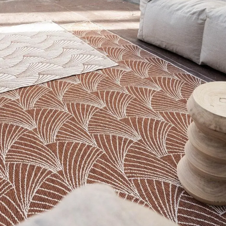 Interieur05 Buitenkleed Deco Roest/Wit - 340 x 240 cm