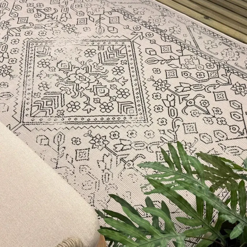 Interieur05 buitenkleed zwart/wit Nova - 230 x 160 cm