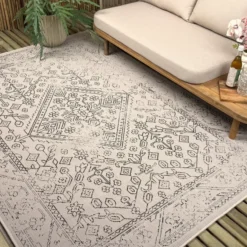 Interieur05 buitenkleed zwart/wit Nova - 230 x 160 cm