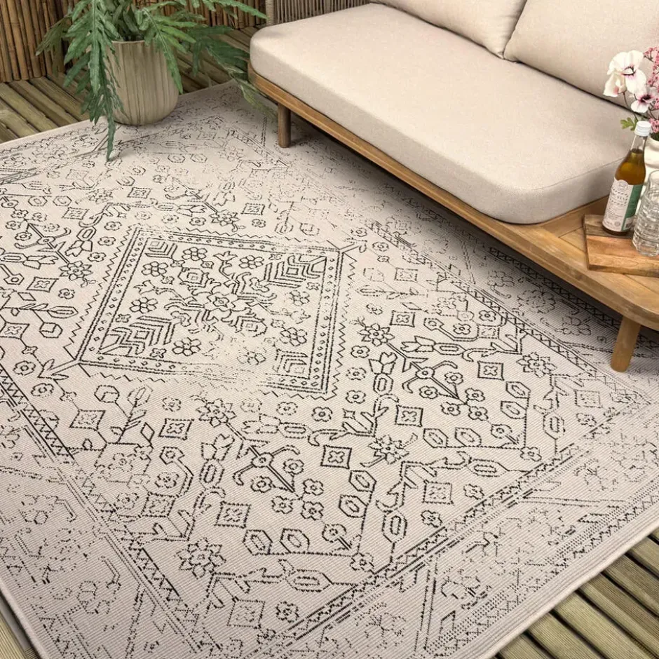 Interieur05 buitenkleed zwart/wit Nova - 230 x 160 cm