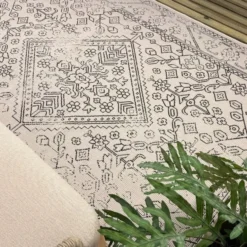 Interieur05 buitenkleed zwart/wit Nova - 290 x 200 cm