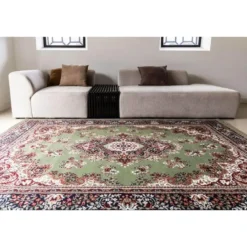 Interieur05 Eva Interior vintage Vloerkleed nain Perzisch Groen - 270 x 185 cm