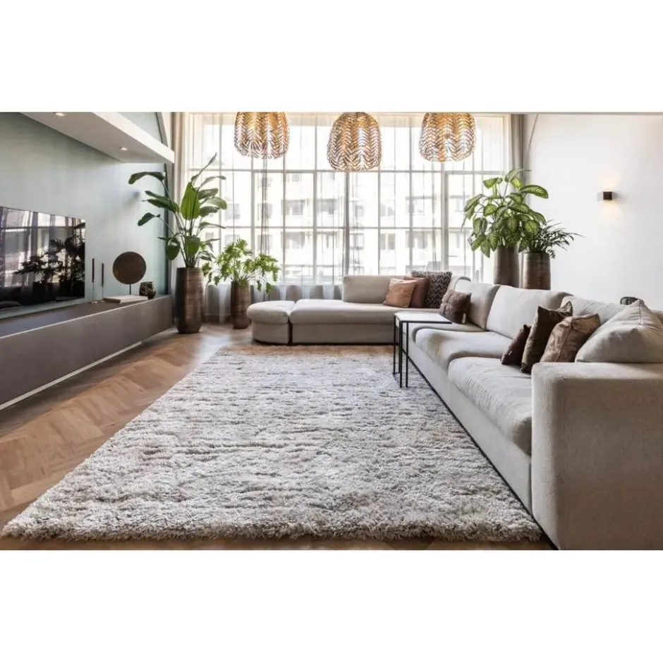 Interieur05 Hoogpolig vloerkleed Fender wit/creme - 230 x 160 cm