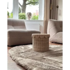 Interieur05 Hoogpolig vloerkleed Odelia Stone - 80 x 150 cm