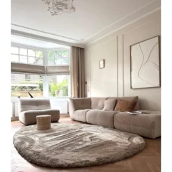 Interieur05 Hoogpolig vloerkleed Odelia Stone - 80 x 150 cm