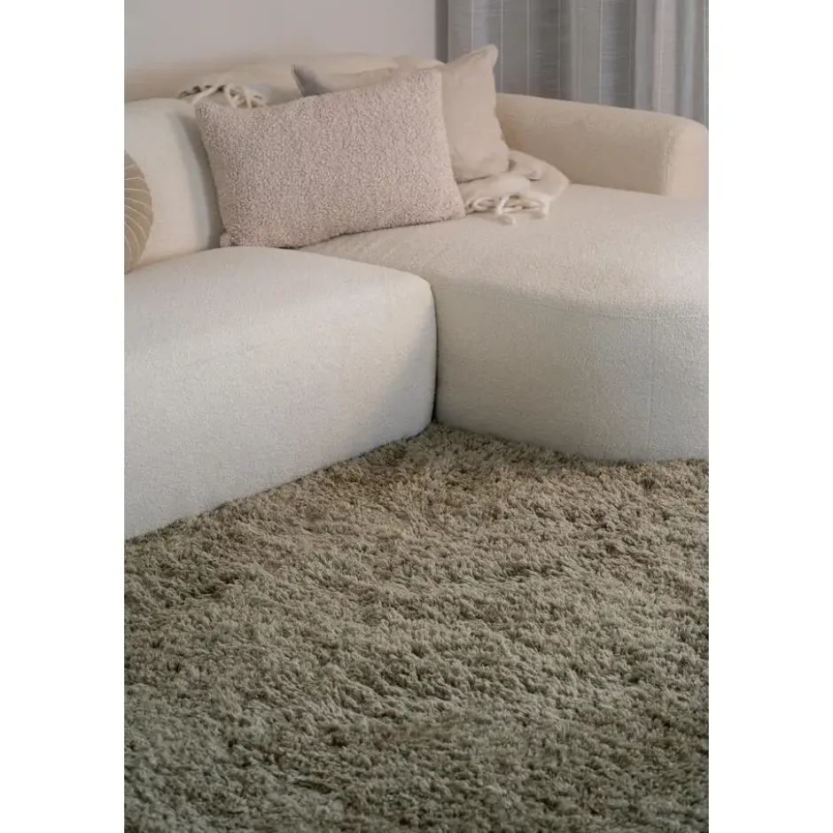Interieur05 hoogpolig vloerkleed polyester Pilo groen - 230 x 160 cm