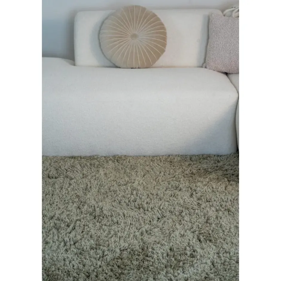 Interieur05 hoogpolig vloerkleed polyester Pilo groen - 230 x 160 cm